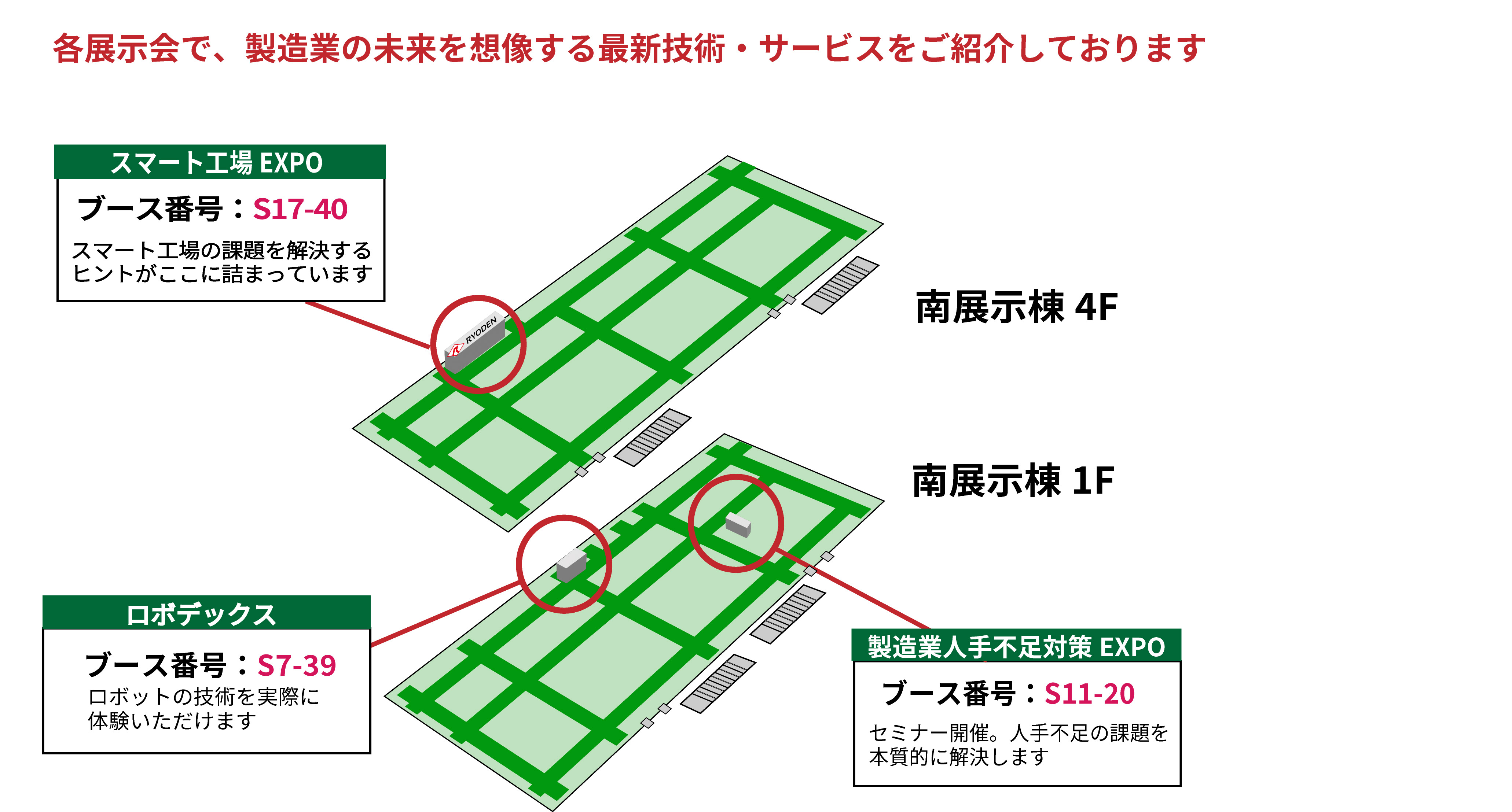 Factory Innovation Week2026 RYODEN 展示会案内図
