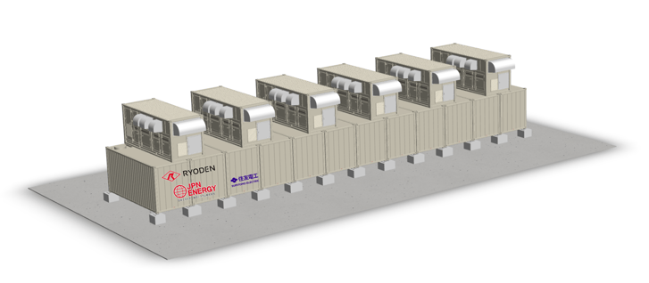 レドックスフロー電池システム（1999kW）設置イメージ